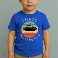 I Hate Pulling Out Retro Boating Boat Captain Funny Gift Toddler T-Shirt thumb 2