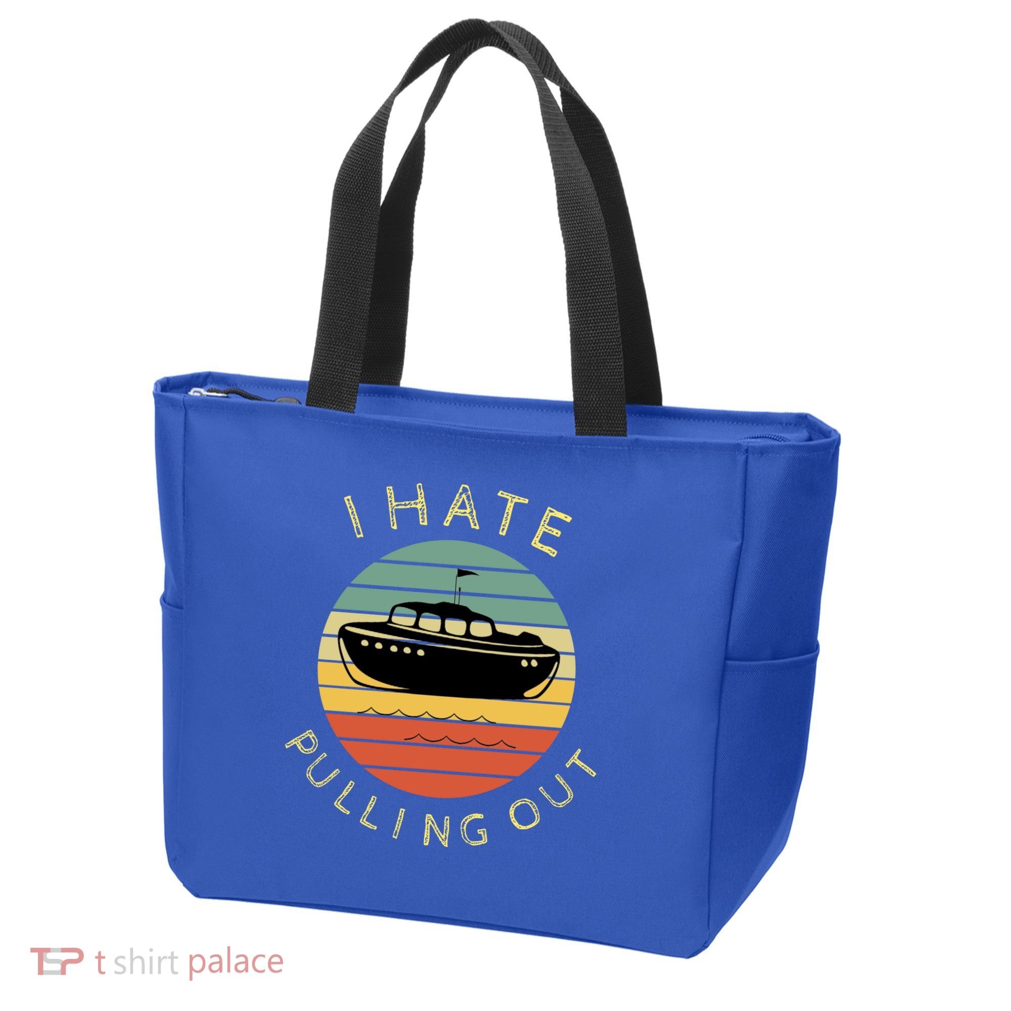 I Hate Pulling Out Retro Boating Boat Captain Funny Gift Tote Bag