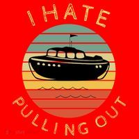 I Hate Pulling Out Retro Boating Boat Captain Funny Gift Santa Hat thumb 1