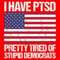 I Have PTSD Pretty Tired Of Stupid Democrats Santa Hat thumb 1