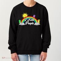 I Hate People Rainbow Printed Graphic Women's Sweatshirt thumb 0