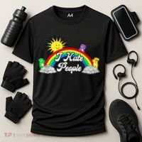 I Hate People Rainbow Printed Graphic Cooling Performance Crew T-Shirt thumb 3