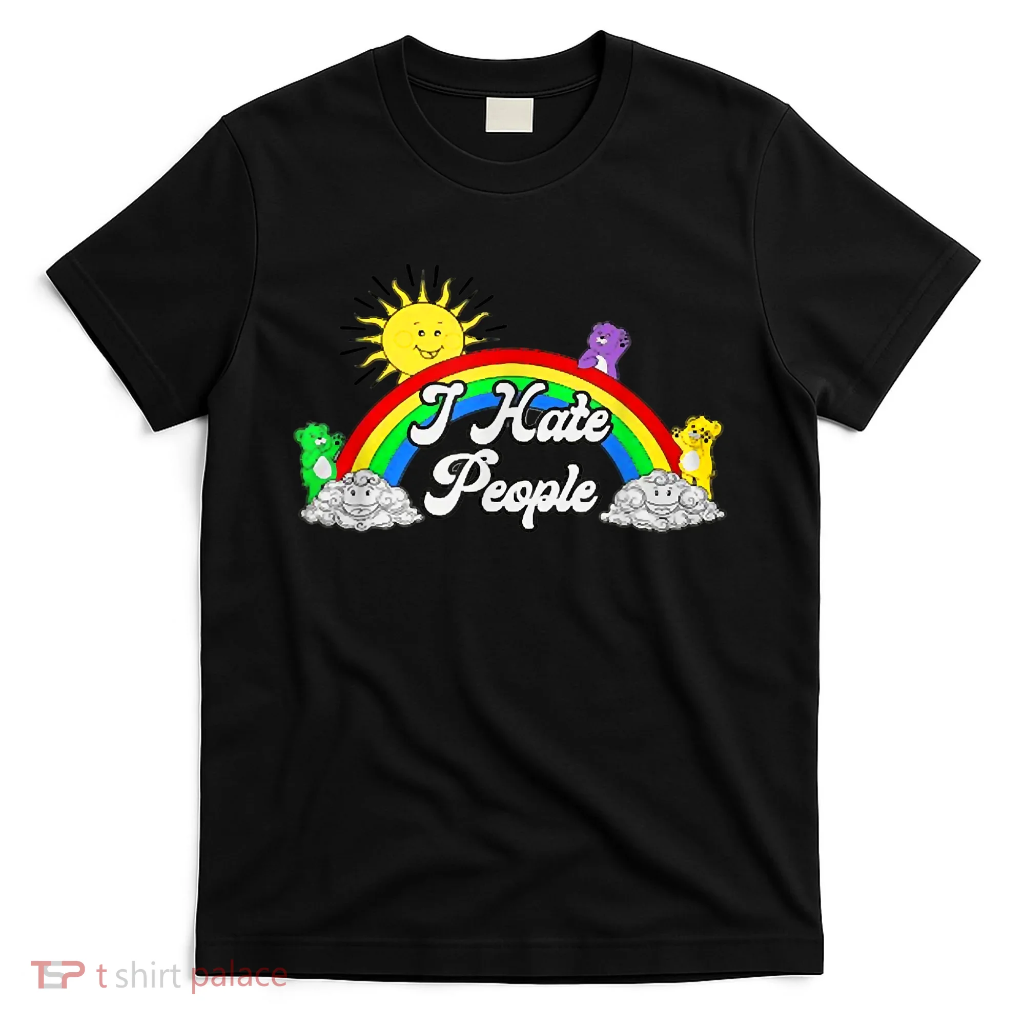 I Hate People Rainbow Printed Graphic T-Shirt