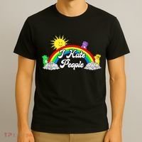 I Hate People Rainbow Printed Graphic T-Shirt thumb 3