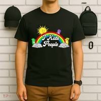 I Hate People Rainbow Printed Graphic T-Shirt thumb 6