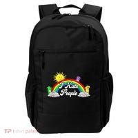 I Hate People Rainbow Printed Graphic Backpack thumb 0
