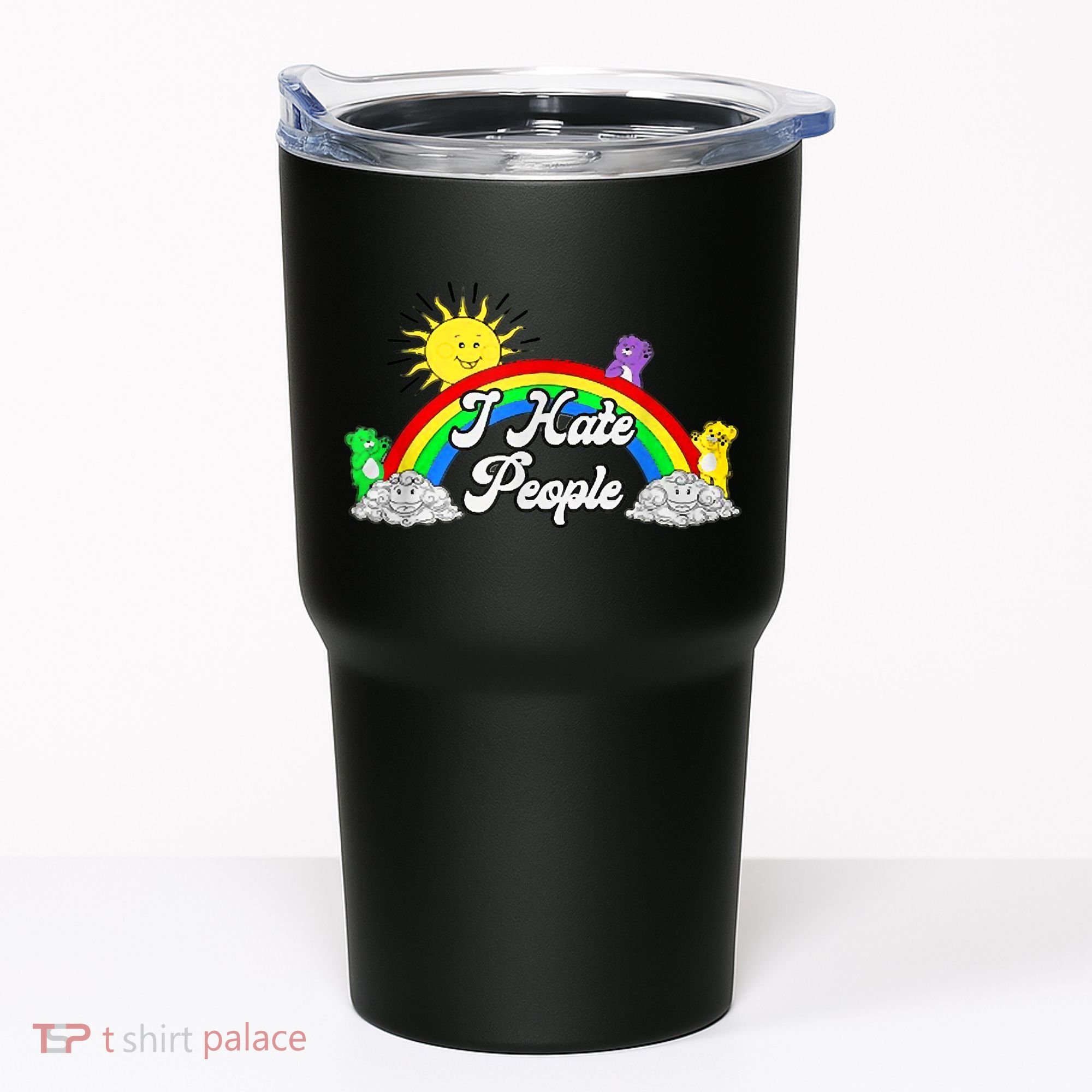 I Hate People Rainbow Printed Graphic Tumbler