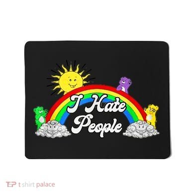 I Hate People Rainbow Printed Graphic Mousepad