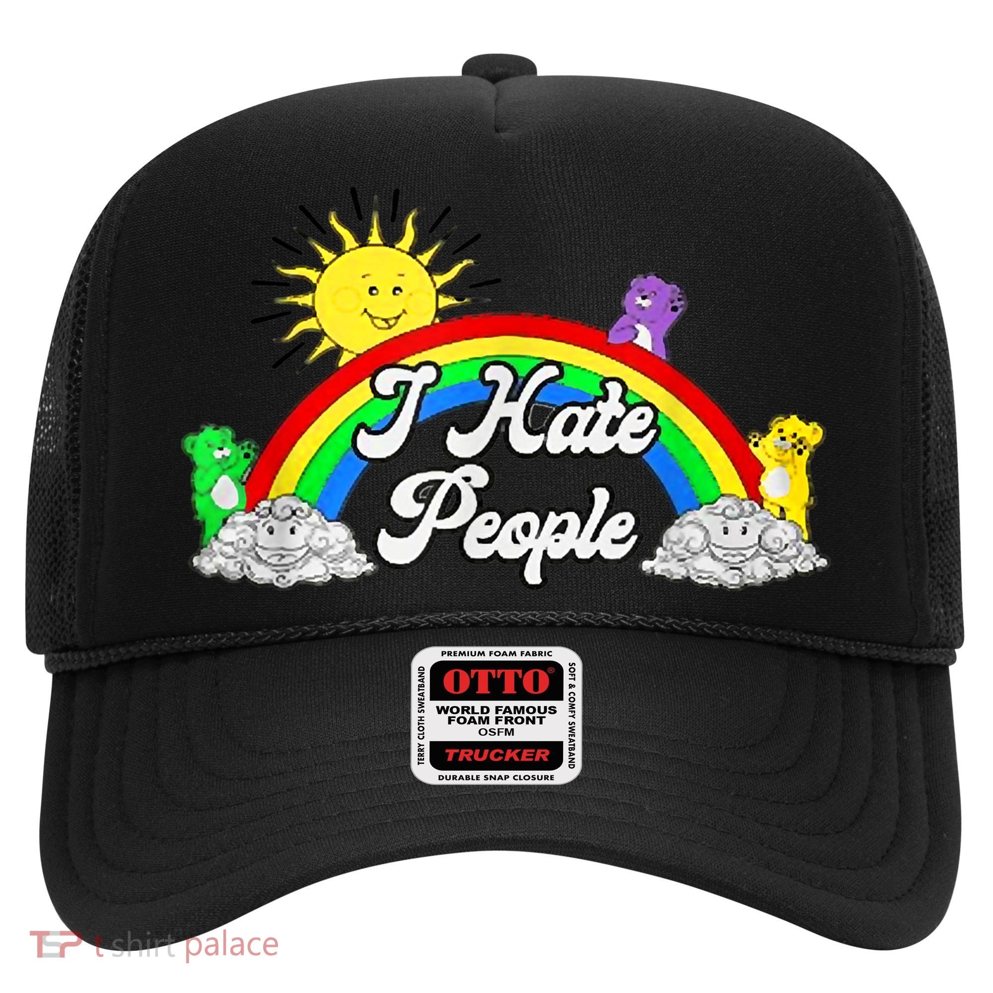 I Hate People Rainbow Printed Graphic Hat