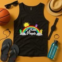 I Hate People Rainbow Printed Graphic Tank Top thumb 4
