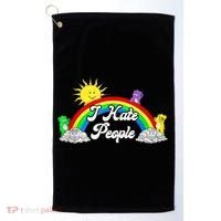 I Hate People Rainbow Printed Graphic Golf Towel thumb 0