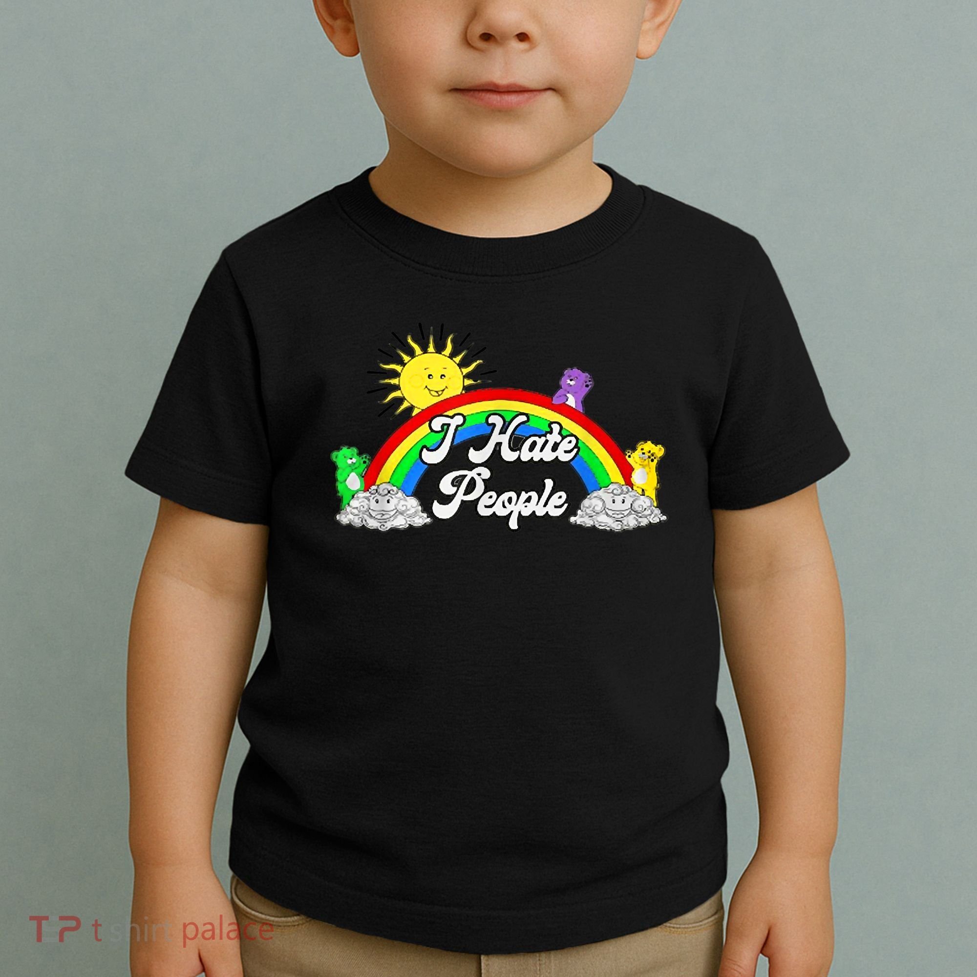I Hate People Rainbow Printed Graphic Toddler T-Shirt