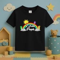 I Hate People Rainbow Printed Graphic Toddler T-Shirt thumb 3