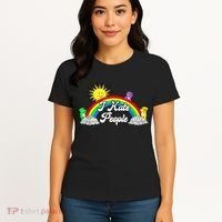 I Hate People Rainbow Printed Graphic Women's T-Shirt thumb 4