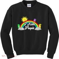 I Hate People Rainbow Printed Graphic Kids Sweatshirt thumb 0
