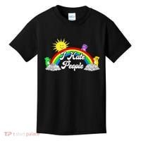I Hate People Rainbow Printed Graphic Kids T-Shirt thumb 0