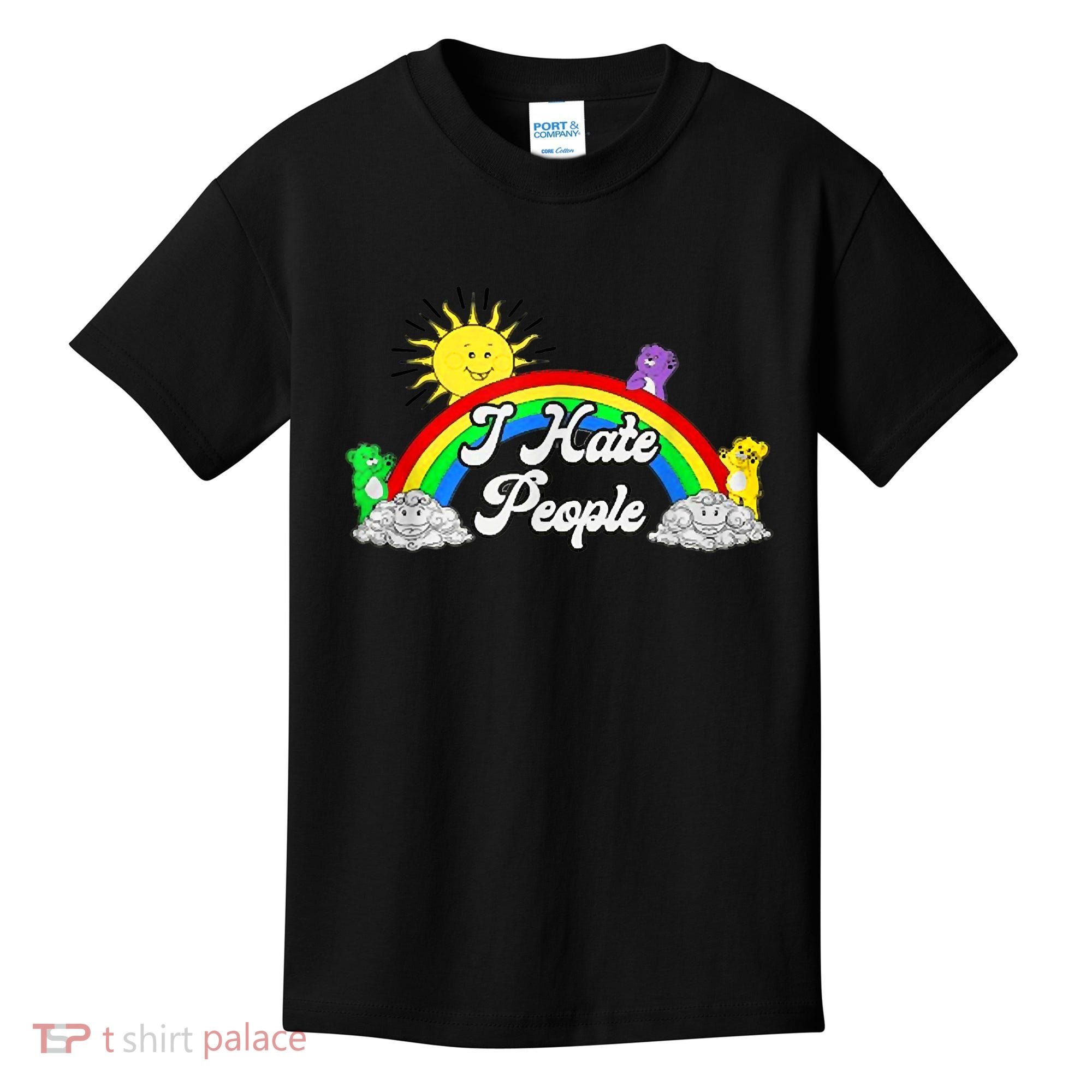 I Hate People Rainbow Printed Graphic Kids T-Shirt