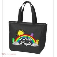 I Hate People Rainbow Printed Graphic Tote Bag thumb 3