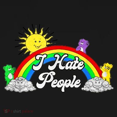 I Hate People Rainbow Printed Graphic Tote Bag