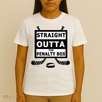 Ice Hockey Player Straight Outta The Penalty Box T-Shirt thumb 4