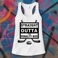 Ice Hockey Player Straight Outta The Penalty Box Women's Tank Top thumb 3