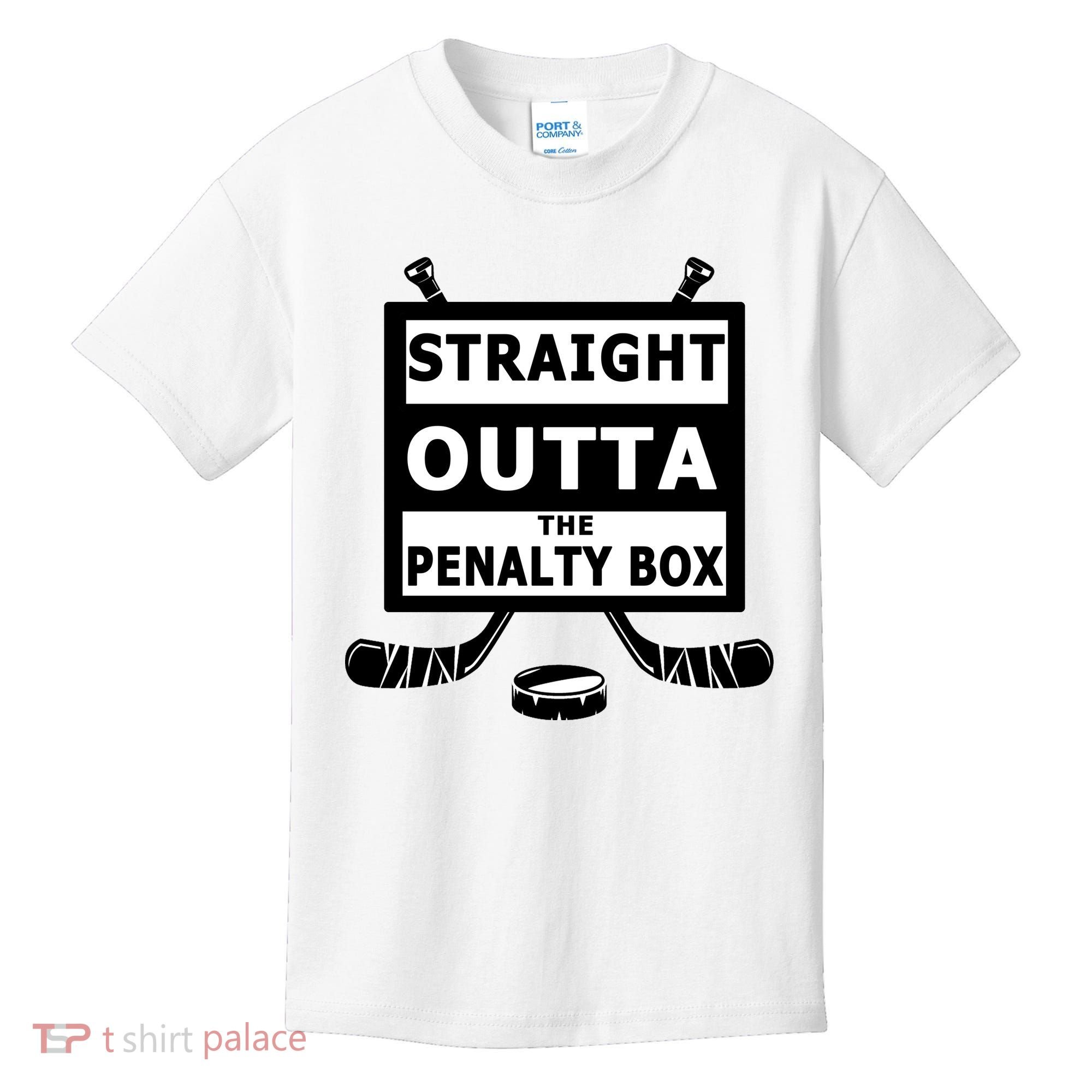 Ice Hockey Player Straight Outta The Penalty Box Kids T-Shirt