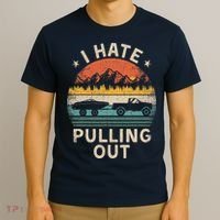 I Hate Pulling Out Vintage Boating Boat Trailer Captain T-Shirt thumb 3
