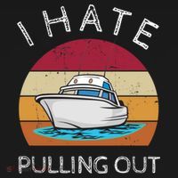 I Hate Pulling Out Retro Boating Boat Captain Gift USA-Made Doggie Bandana thumb 2