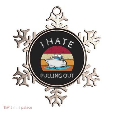 I Hate Pulling Out Retro Boating Boat Captain Gift Ornament