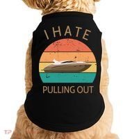 I Hate Pulling Out Retro Boating Boat Captain Gift Doggie Tank thumb 0