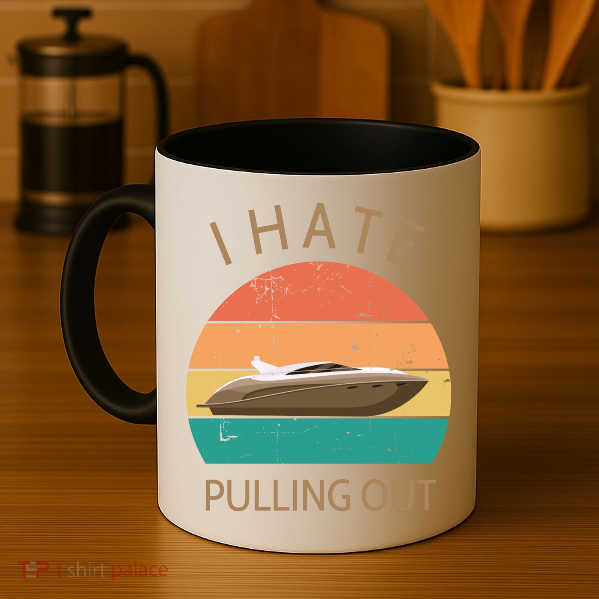 I Hate Pulling Out Retro Boating Boat Captain Gift Coffee Mug