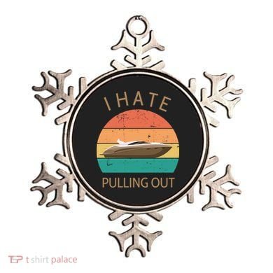 I Hate Pulling Out Retro Boating Boat Captain Gift Ornament