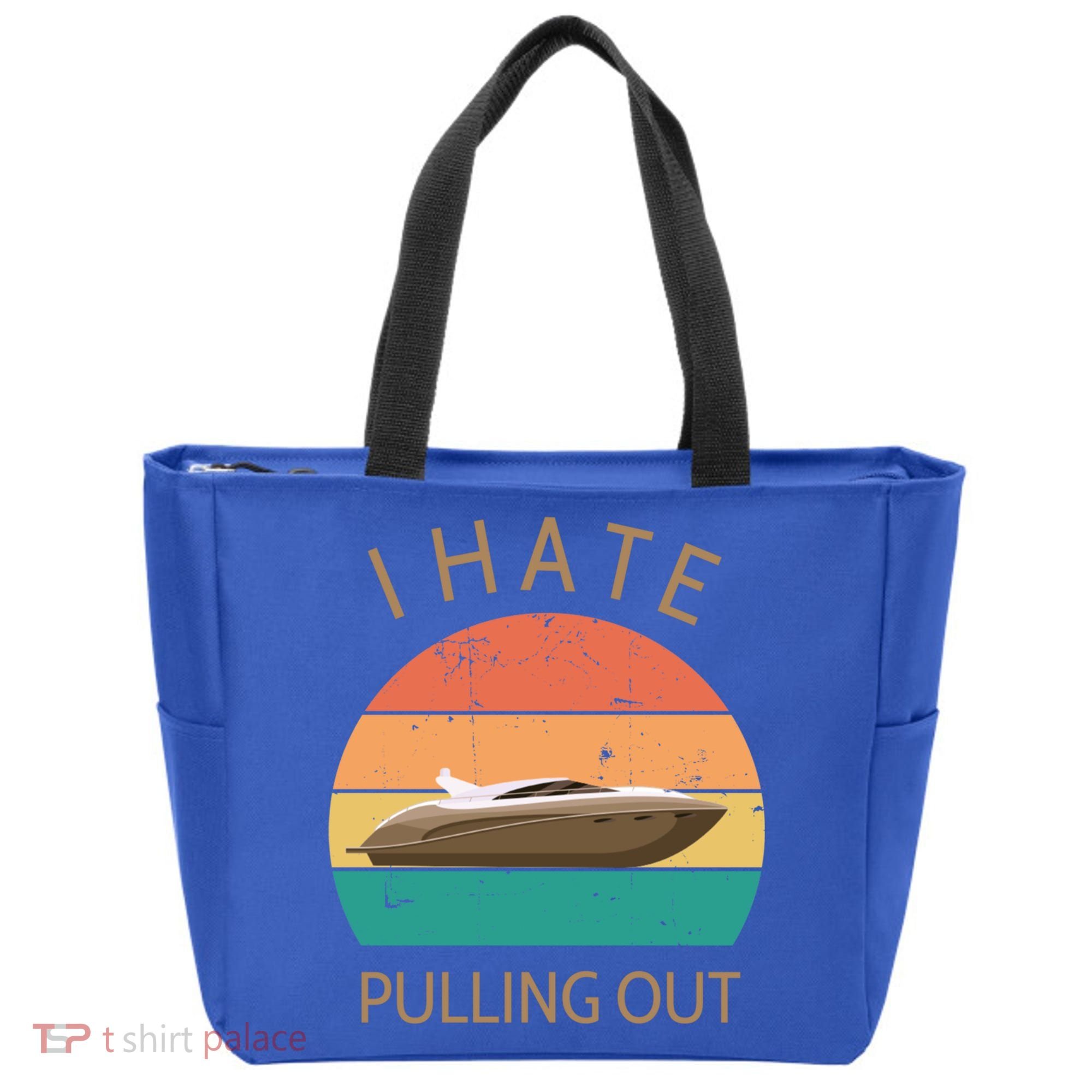 I Hate Pulling Out Retro Boating Boat Captain Gift Tote Bag