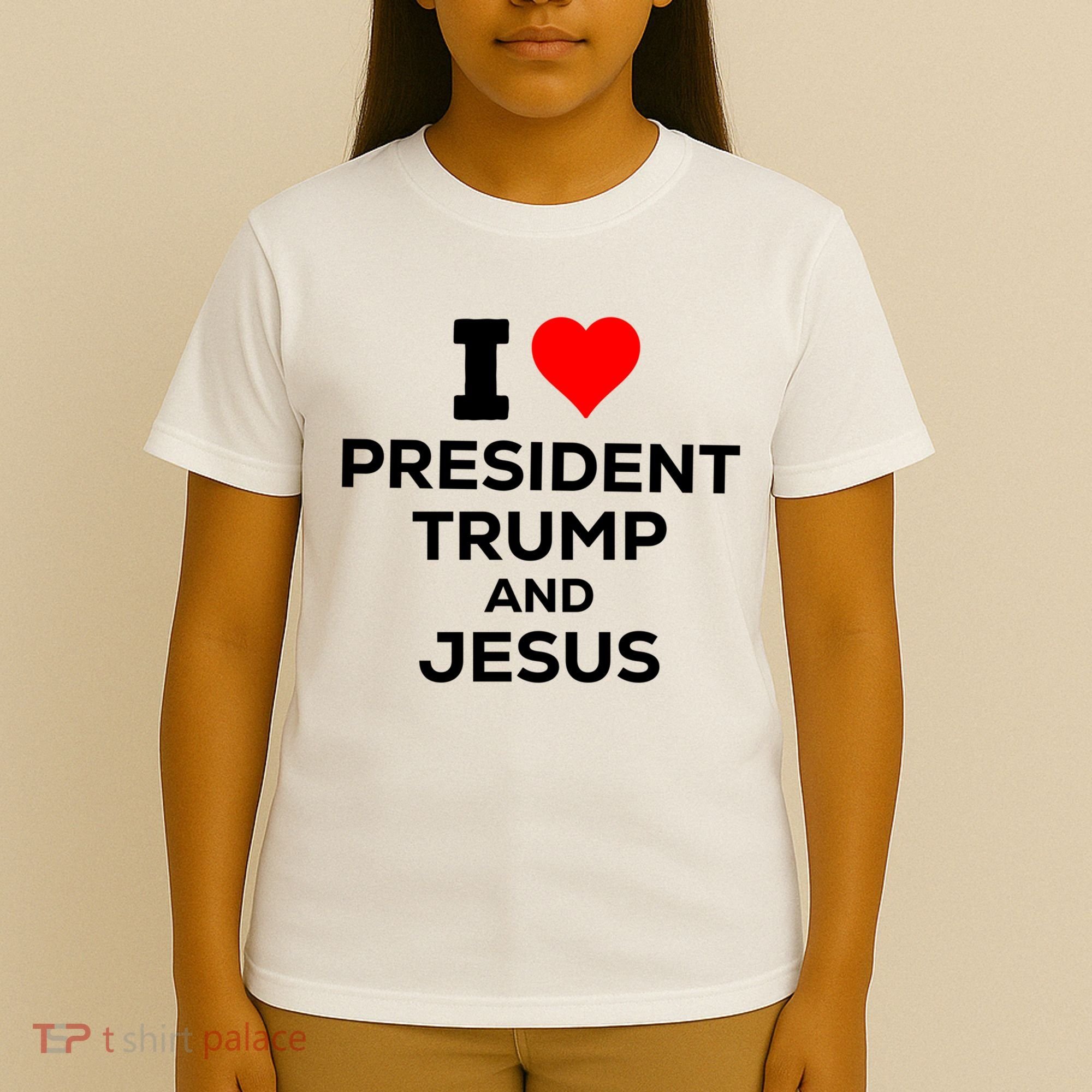 I Heart President Trump And Love Jesus T-Shirt