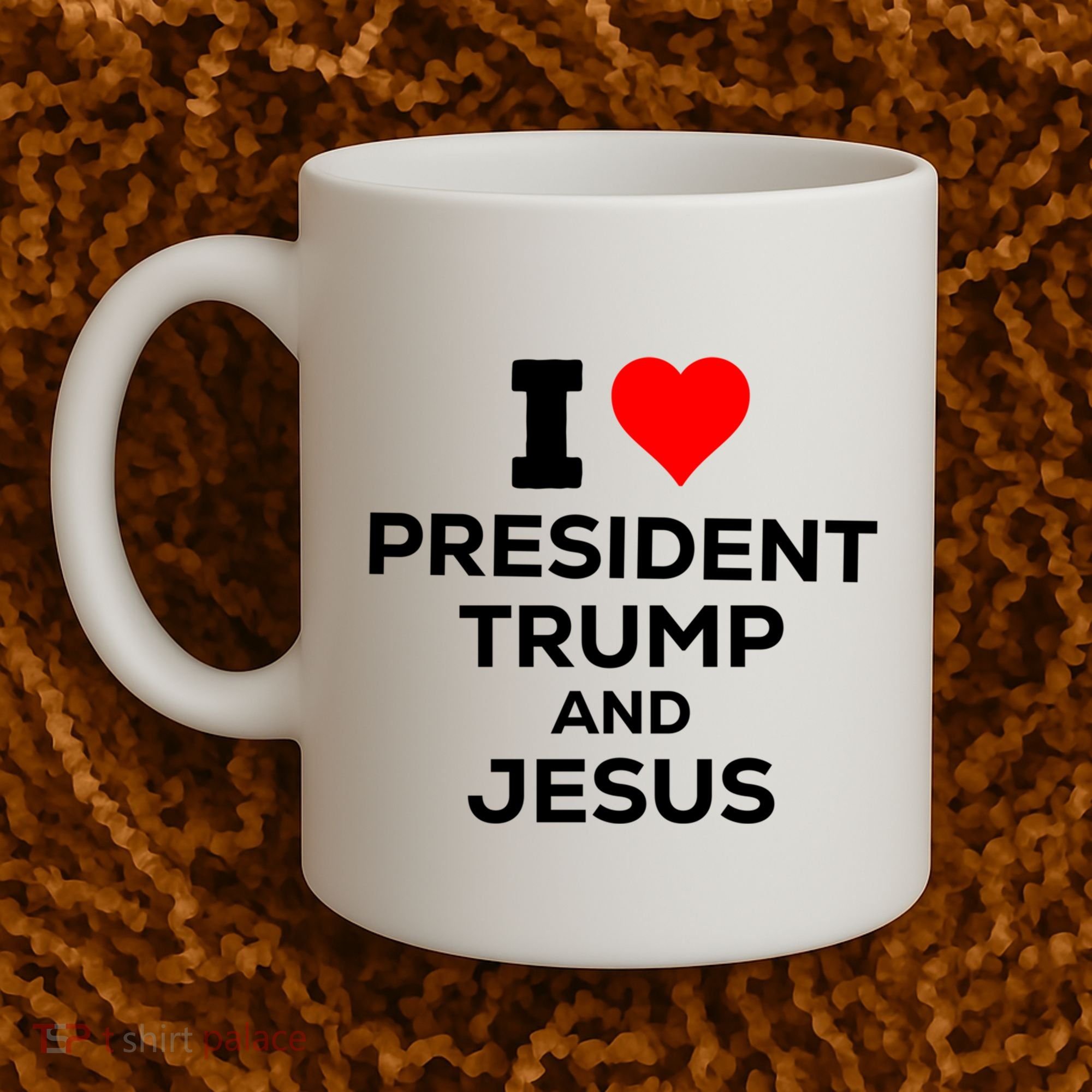 I Heart President Trump And Love Jesus Coffee Mug