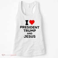 I Heart President Trump And Love Jesus Women's Tank Top thumb 0