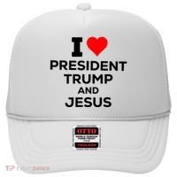 I Heart President Trump And Love Jesus Hat thumb 0