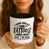 I Have Really Cool Tattoos Under Here Tattoo Artist Great Gift Coffee Mug thumb 3