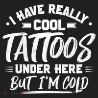 I Have Really Cool Tattoos Under Here Tattoo Artist Great Gift Golf Towel thumb 3