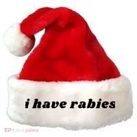 I Have Rabies Funny Santa Hat thumb 0