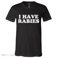 I Have Rabies V-Neck T-Shirt thumb 0