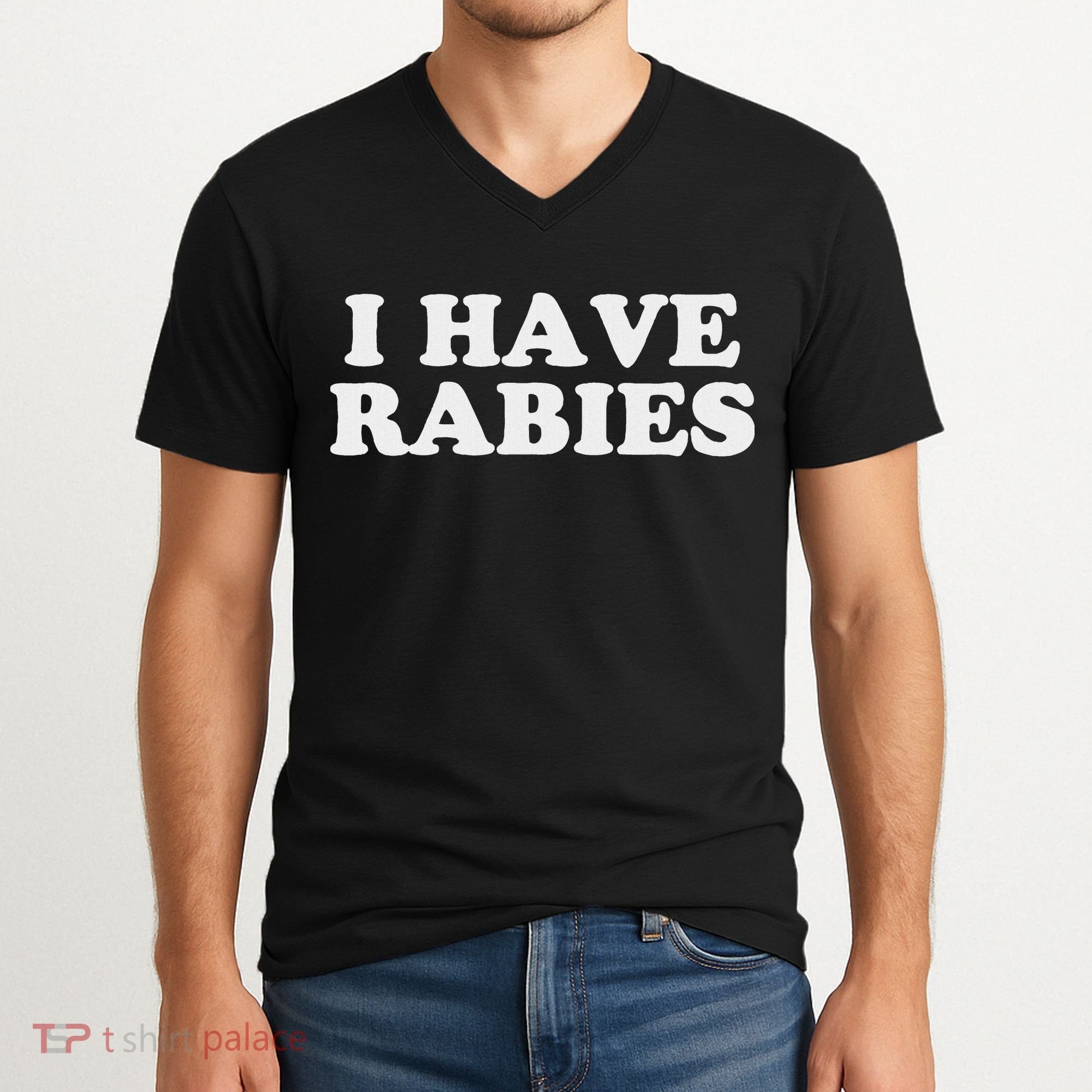 I Have Rabies V-Neck T-Shirt