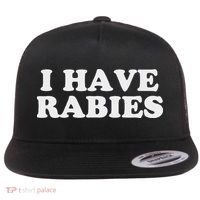 I Have Rabies Flat Bill Trucker Hat thumb 0