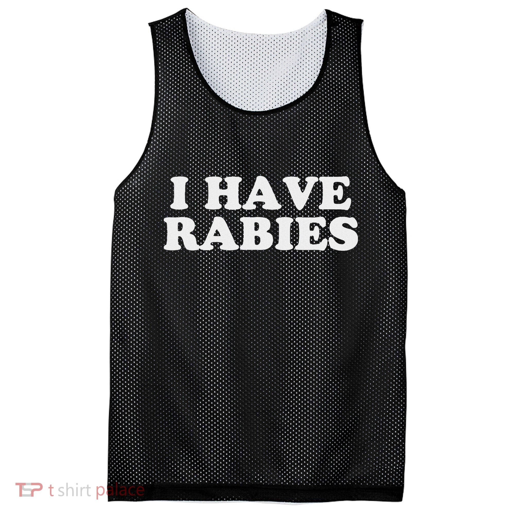 I Have Rabies Mesh Reversible Basketball Jersey Tank