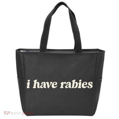 I Have Rabies Funny Unhinged Meme Gift Tote Bag