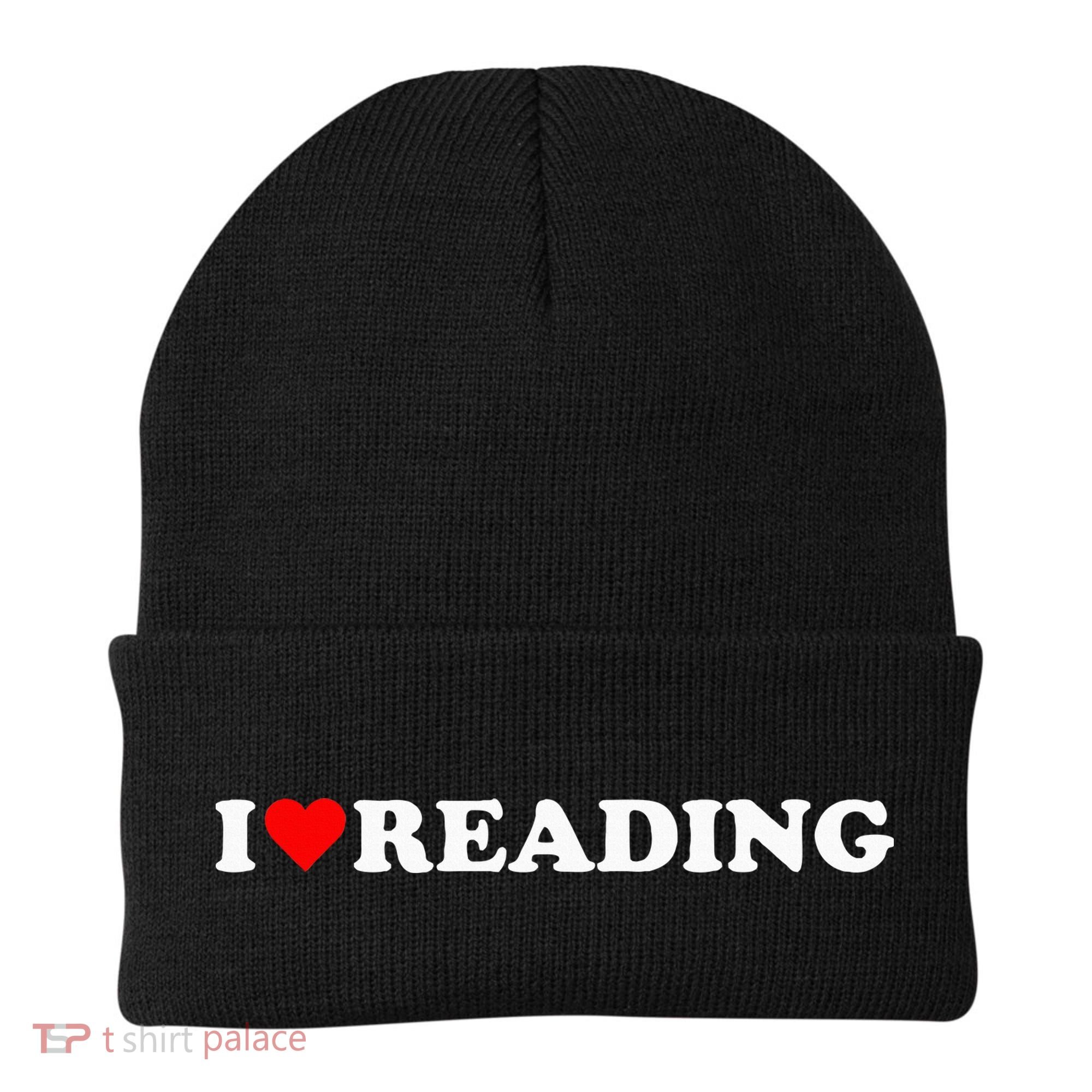 I Heart Reading I Love Reading Cute Red Heart Books Lover Beanie