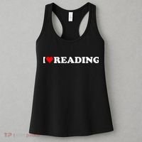 I Heart Reading I Love Reading Cute Red Heart Books Lover Women's Tank Top thumb 3