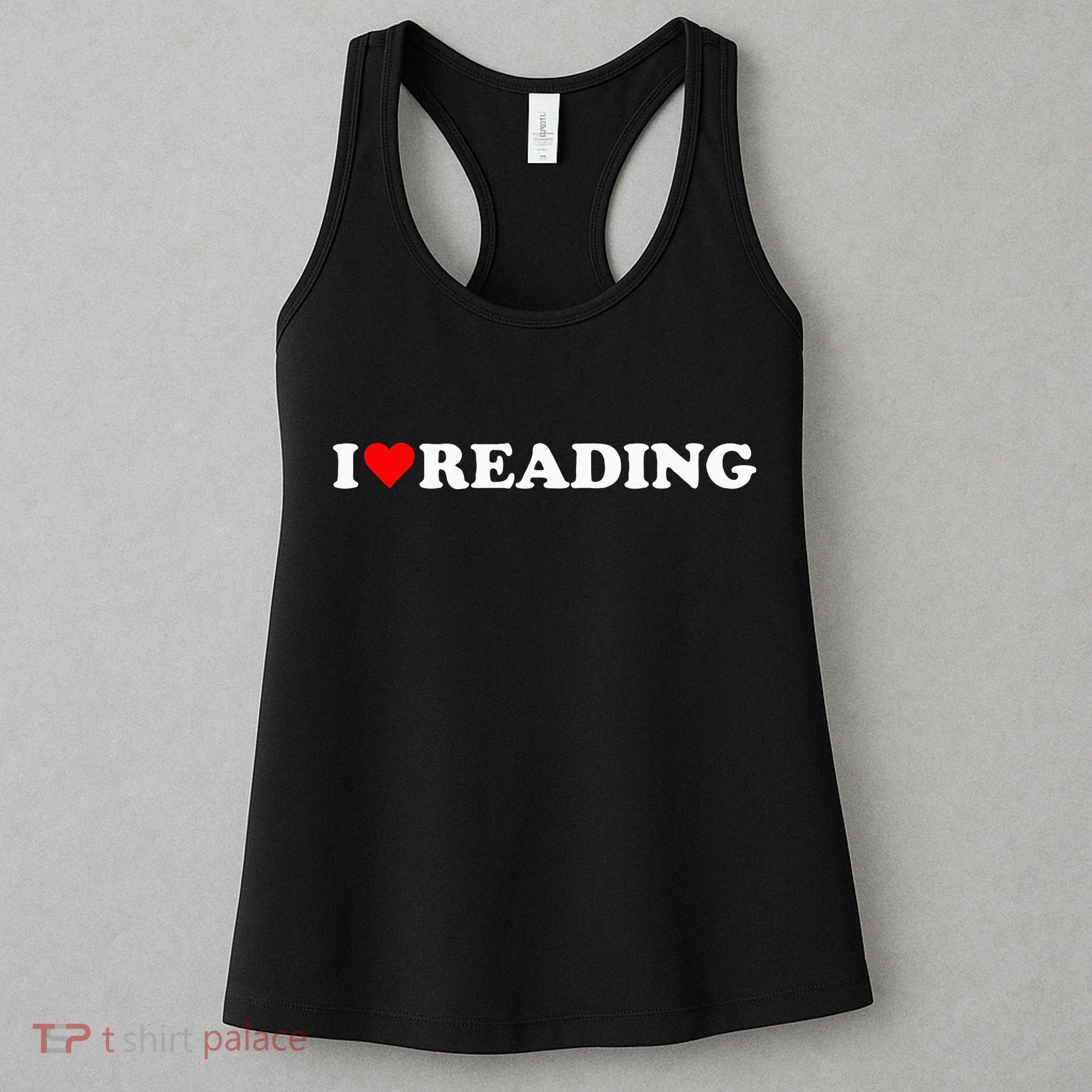 I Heart Reading I Love Reading Cute Red Heart Books Lover Women's Tank Top