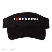 I Heart Reading I Love Reading Cute Red Heart Books Lover Visor thumb 0