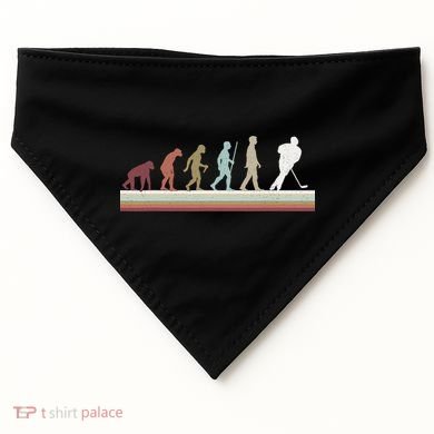 Ice Hockey Retro Evolution For Hockey Player USA-Made Doggie Bandana